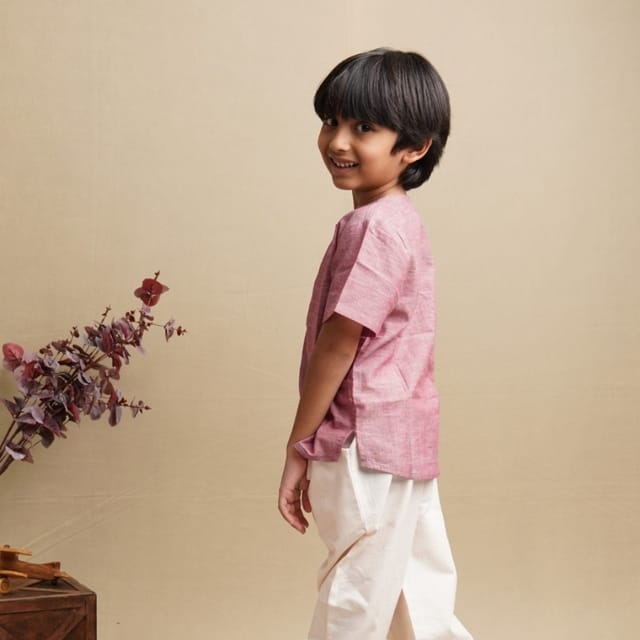 Kurta Shirt' - Boys' Cotton Shirt