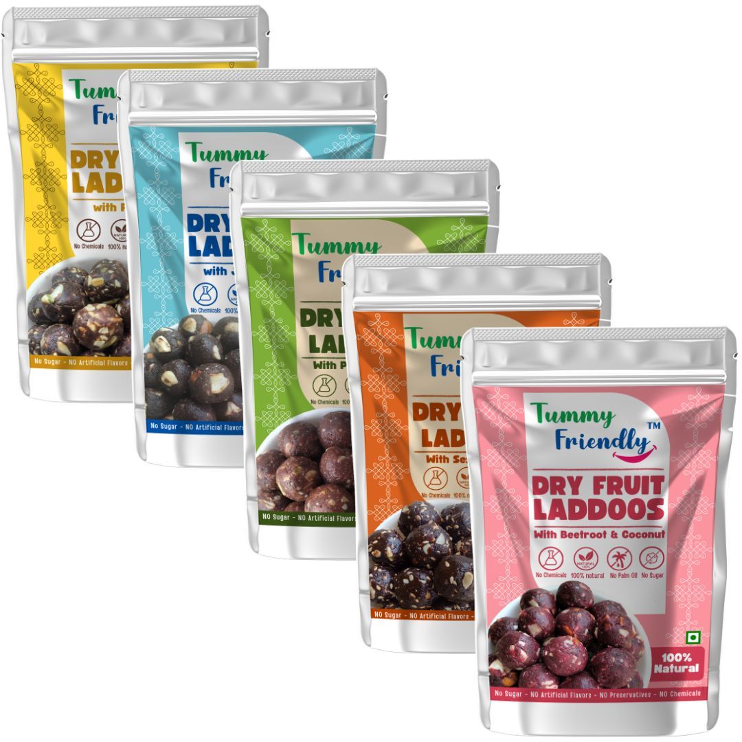 TummyFriendly Dry Fruit Ladoo-Assorted-5X100g