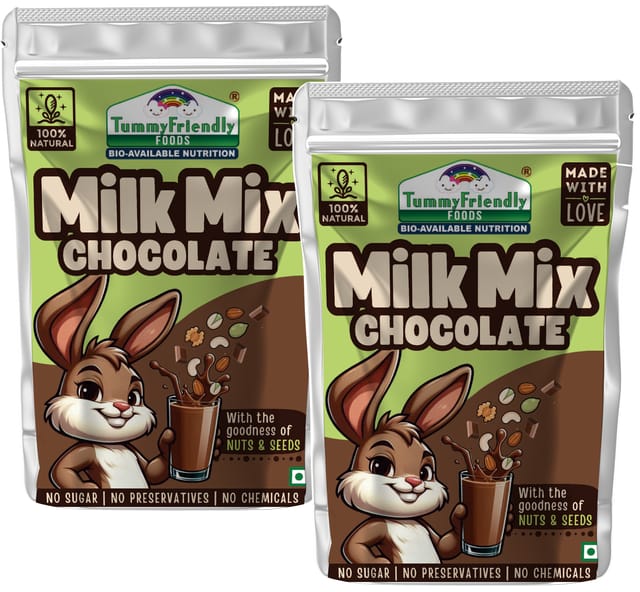 Tummy Friendly Chocolate Milk Mix - 200g Pack, 2 Packs