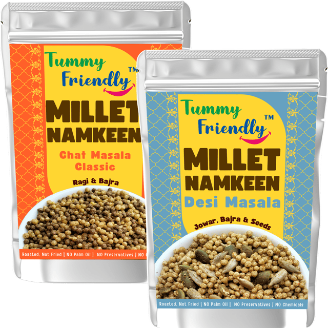 TummyFriendly Millet Namkeen Mixture (Namkeen-ChatDesi-2X70)