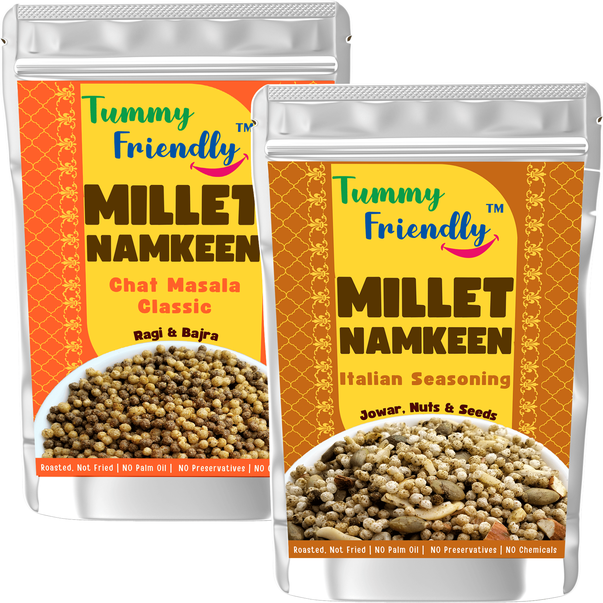 TummyFriendly Millet Namkeen Mixture (Namkeen-Chat-Italian 2x70)