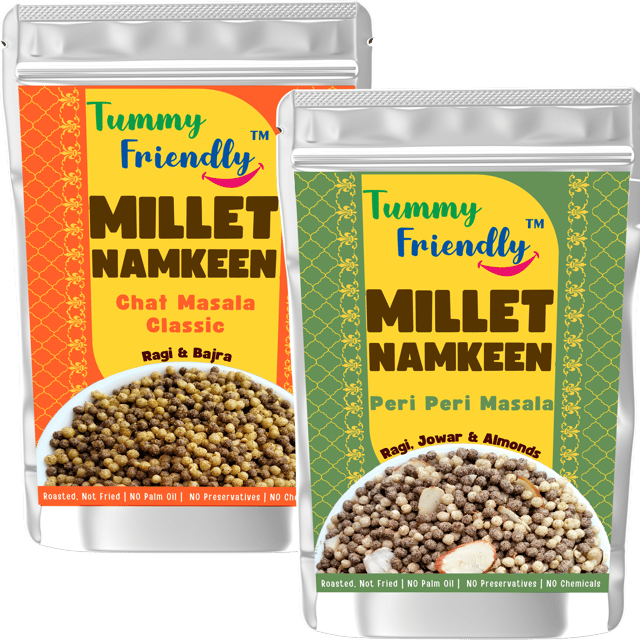 TummyFriendly Millet Namkeen Mixture (Namkeen-ChatPeriPeri-2X70)