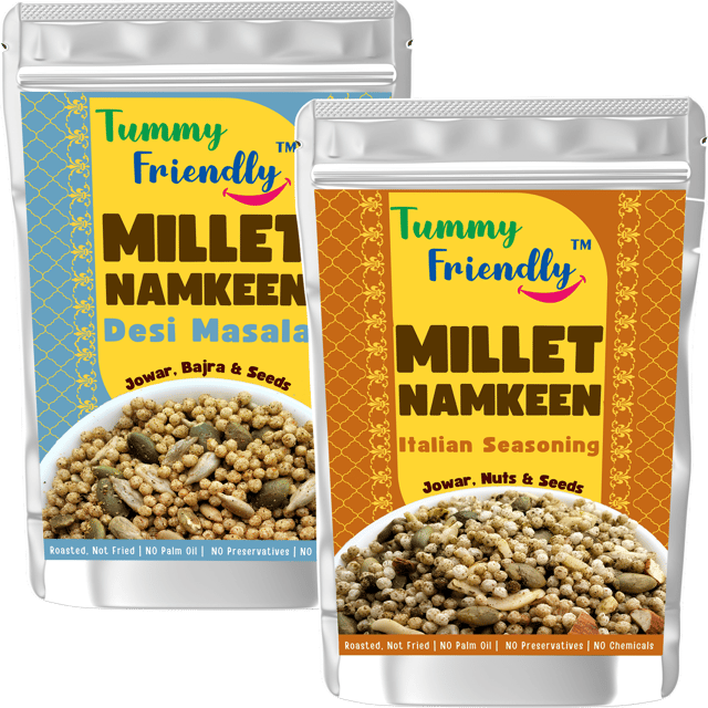 TummyFriendly Millet Namkeen Mixture (Namkeen-DesiItalian-2X70)
