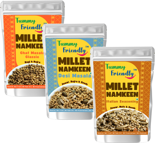 TummyFriendly Millet Namkeen Mixture-ChatDesiItalian-3X70