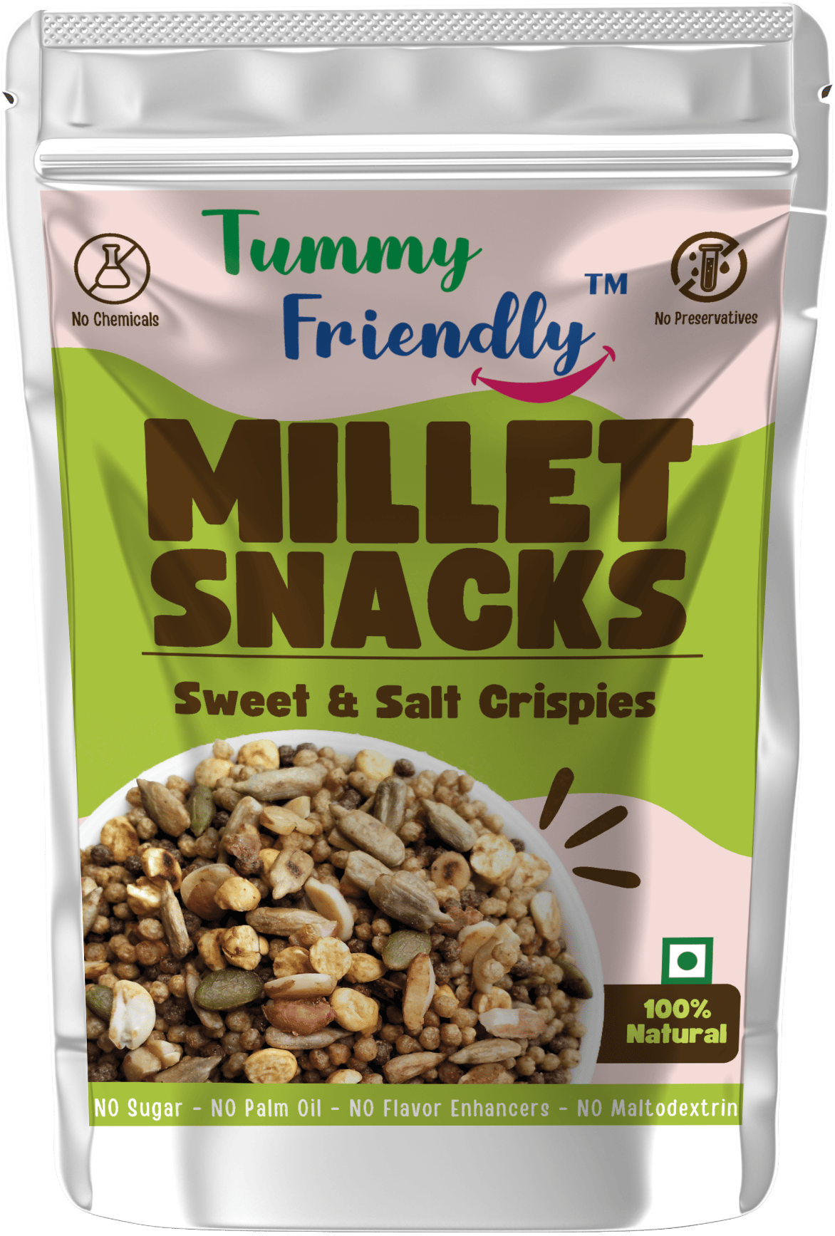 Tummy Friendly Millet Snacks (MS- Sweet & Salt Crispies)