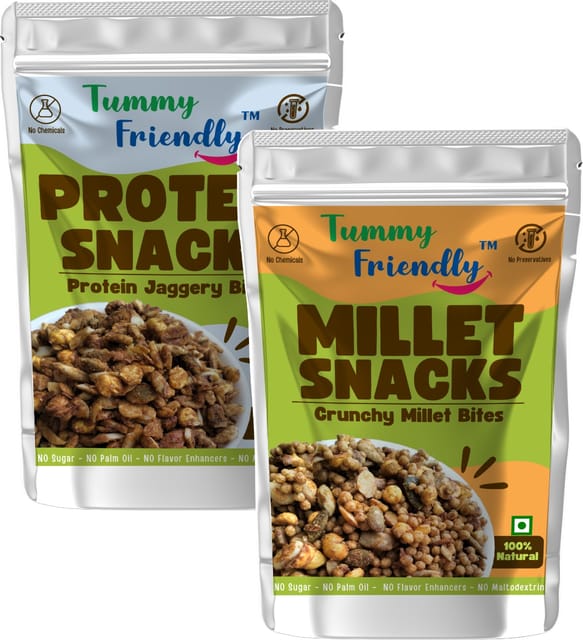 Tummy Friendly Millet Snacks (MS-MilletBites-ProteinBites 2X70)
