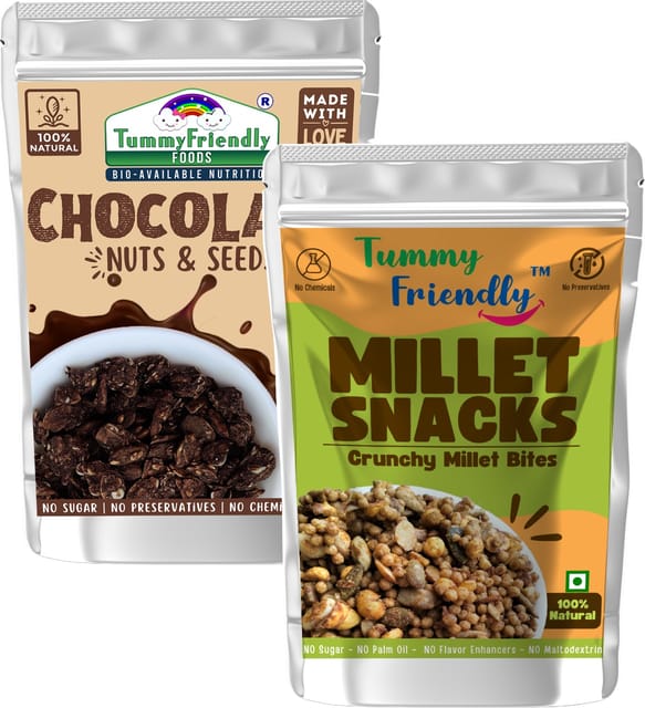Tummy Friendly Millet Snacks (MS-MilletBites-ChocoNuts 2X70)