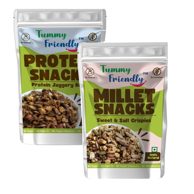 Tummy Friendly Millet Snacks (MS-ProteinBites-SweetnSalty 2X70)