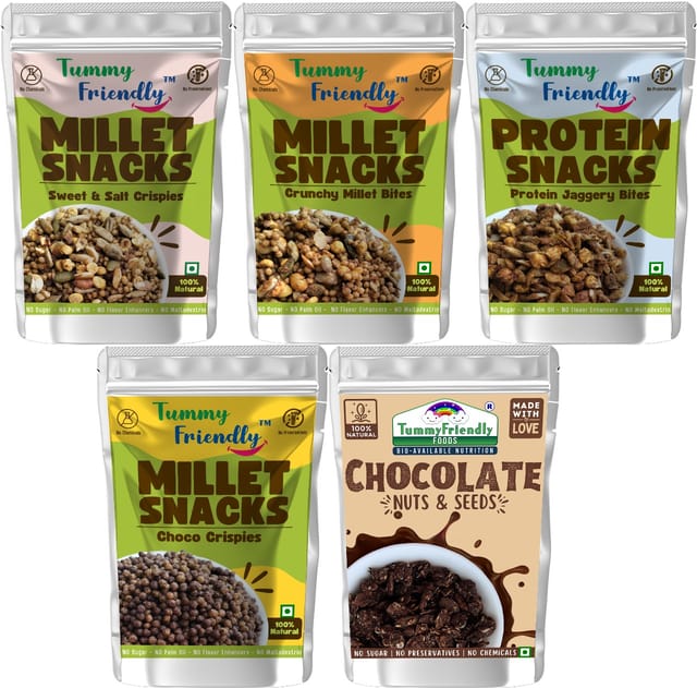Tummy Friendly Millet Snacks- assorted (5x70)