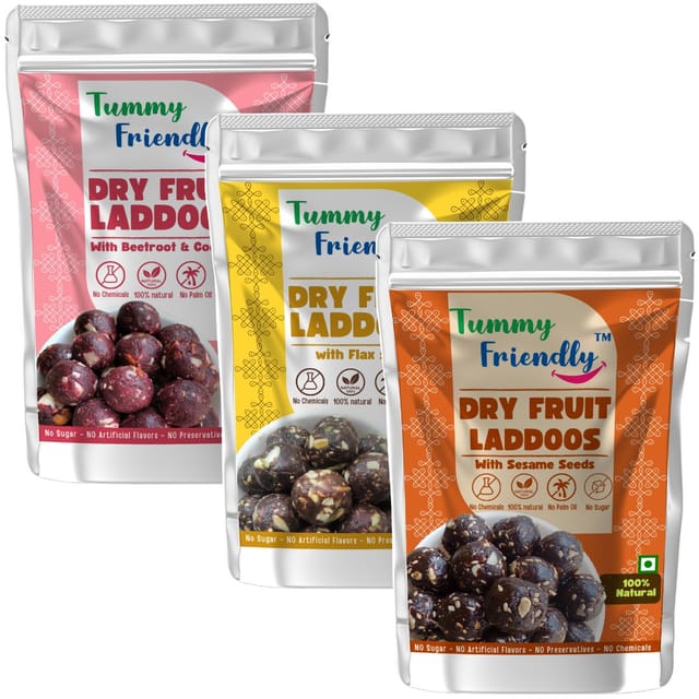 TummyFriendly Dry Fruit Ladoo-Beetroot-FlaxSeeds-Sesame