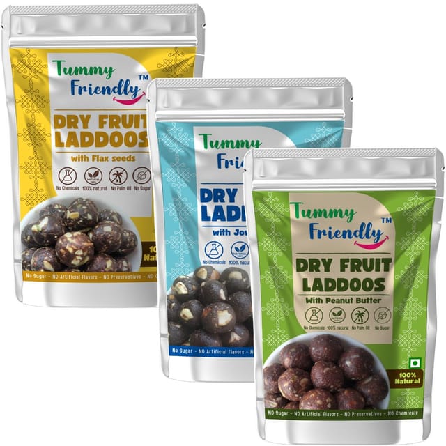 TummyFriendly Dry Fruit Ladoo-FlaxSeeds-Jowar-PeanutButter