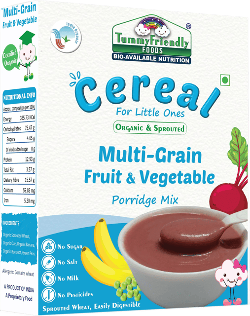 TummyFriendly Foods Certified Organic Sprouted Multi Grain Fruit Vegetable