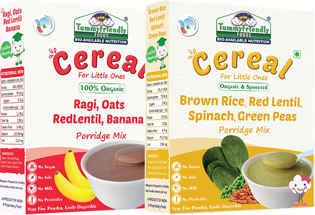 TummyFriendly Foods Certified Stage3 Porridge Mixes Ragi, Brown Rice - 2 Packs,