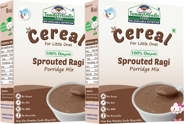 TummyFriendly Foods Certified Organic Sprouted Ragi Porridge Mix