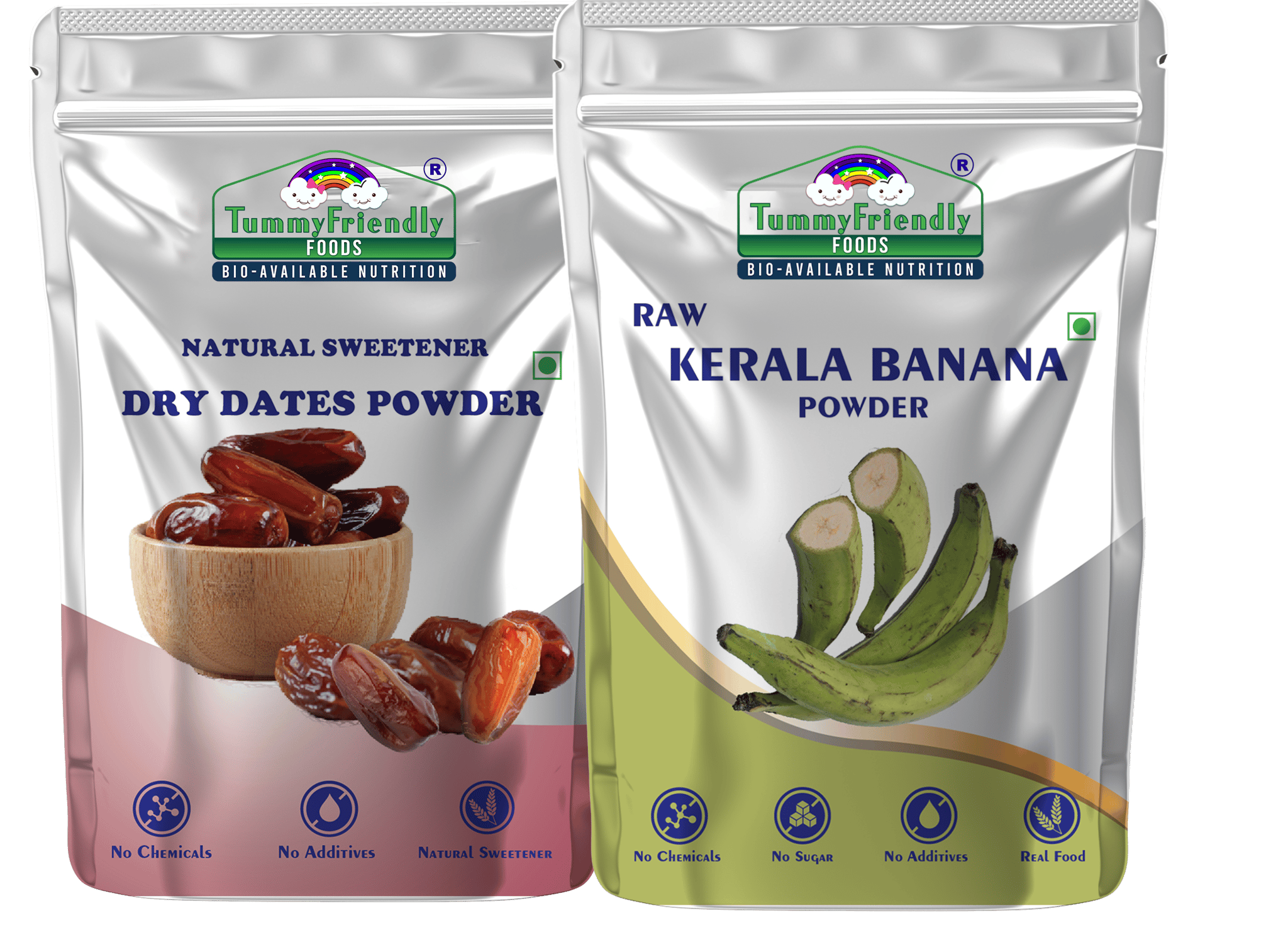TummyFriendly Foods Dry Dates Powder and Raw Kerala Banana Powder Cereal