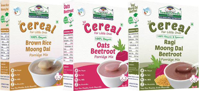 TummyFriendly Foods Certified Organic Stage2 Sprouted Porridge Mixes Combo Pack