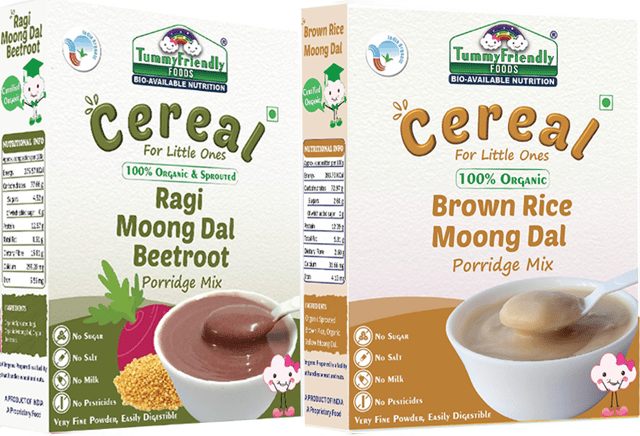 TummyFriendly Foods Certified Stage2 Porridge Mixes Ragi, Brown Rice - 2 Packs