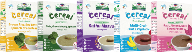 TummyFriendly Foods Organic Certified Stage3 Sprouted Porridge Mixes Combo - 5 Packs