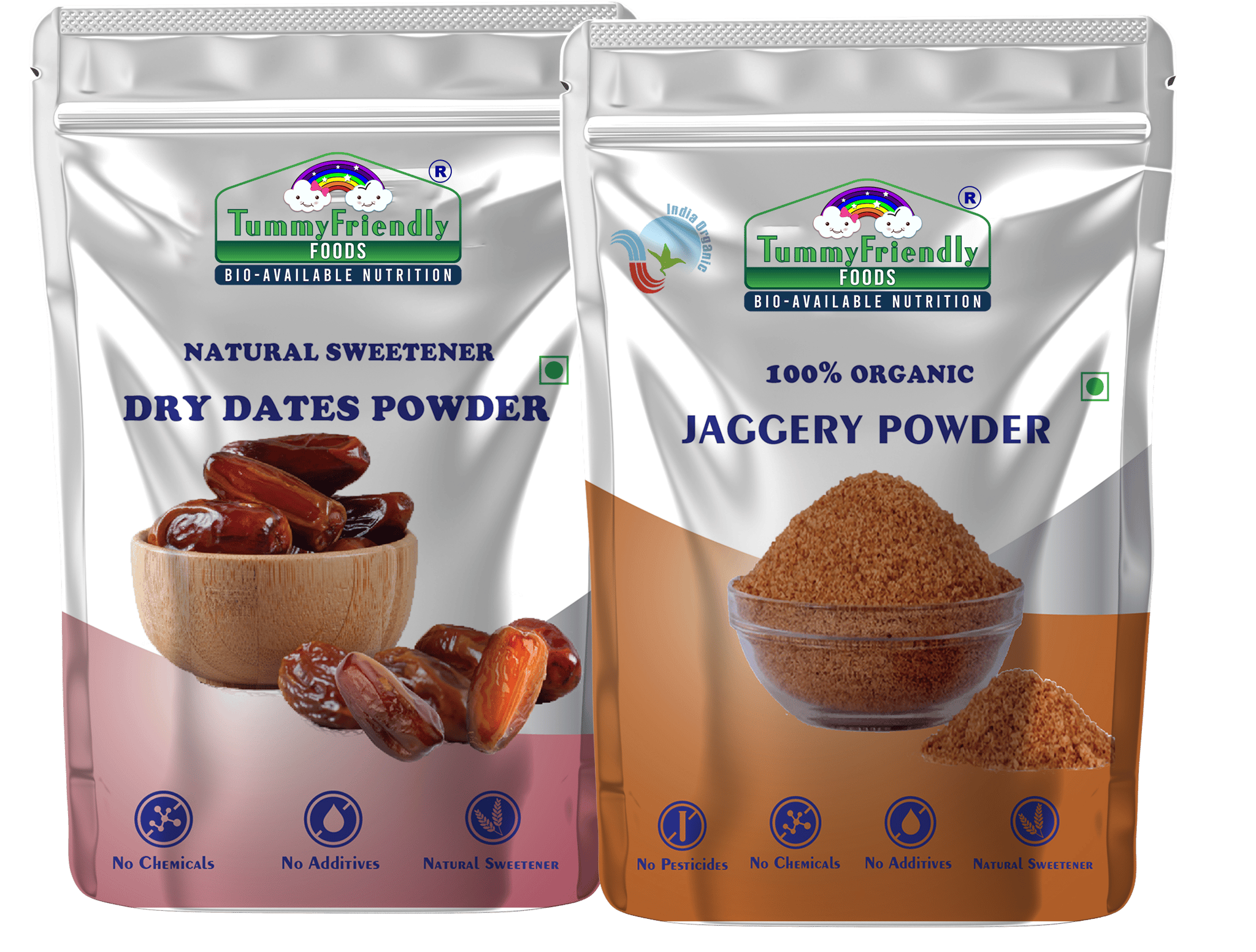 TummyFriendly Foods Natural Sweeteners Premium Dates, Organic Jaggery Powder