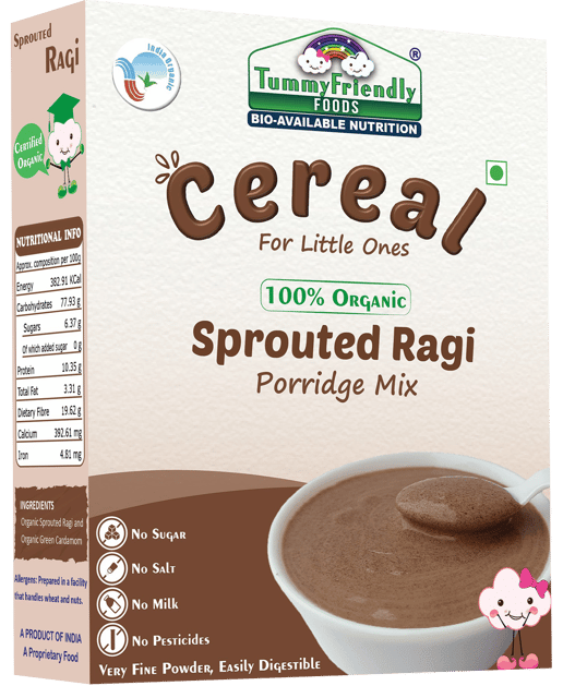 TummyFriendly Foods Certified Organic Sprouted Ragi Porridge Mix