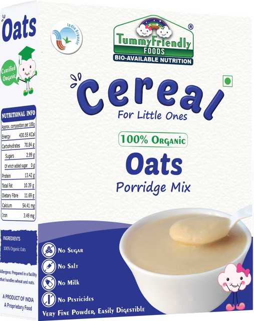 TummyFriendly Foods Certified 100% Organic Oats Porridge Mix