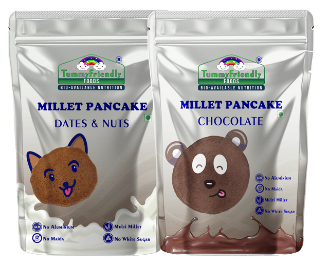 TummyFriendly Foods Millet Pancake Mix - Chocolate, Dates & Nuts.
