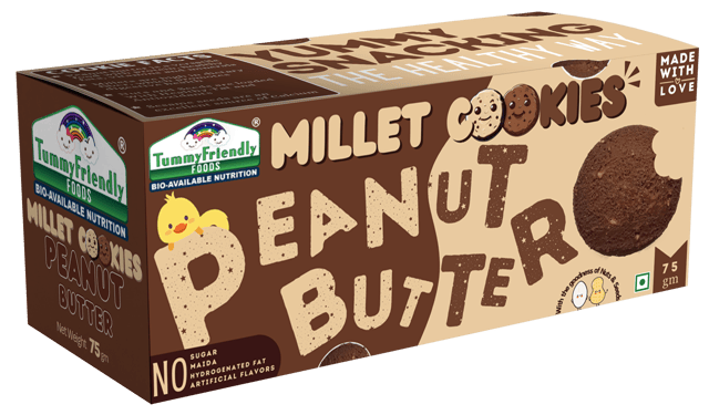 Tummy Friendly Foods Millet Cookies - Peanut Butter - 75 g.