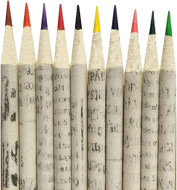 Better Tomorrow Co. Plantable Seed Color Pencils – Pack of 12 | Eco-Friendly Recycled Newspaper Pencils with Seeds