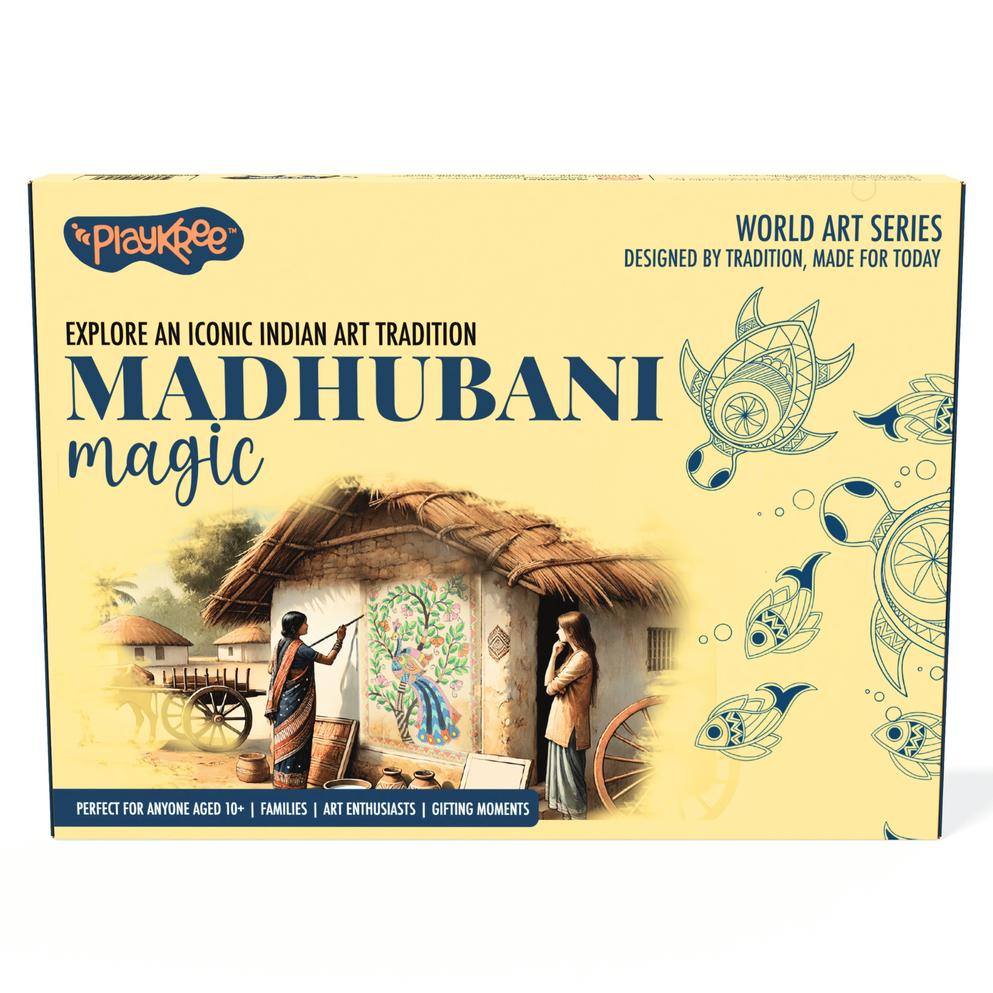 Madhubani Art kit | Premium Art Kit For Family Time | For Parents & Kids | For a calm mind | Great for Gifting | Proudly made in India
