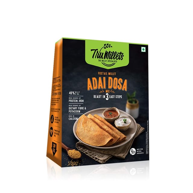 Trumillets | Healthy Millet Diet Breakfast | High Protein Adai Dosa Mix - 250g (Pack of 1)