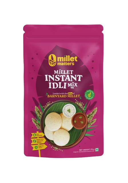 Millet Matters Instant Idli Mix – Barnyard Millet | High in Protein & Fiber | Made from Activated Millets and Pre-fermented