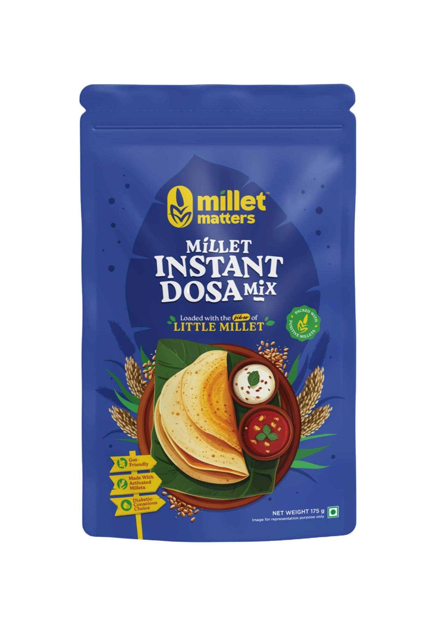 Millet Matters Instant Dosa Mix – Little Millet | Made from Activated Millets and Pre-fermented | Gut-Friendly