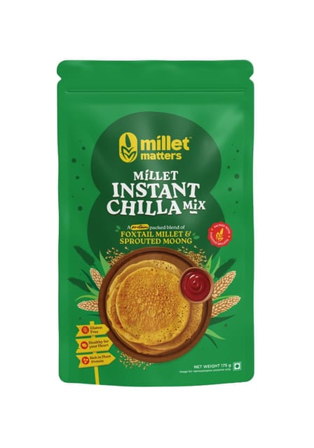 Millet Matters Instant Chilla Mix – Sprouted Moong + Foxtail Millet | High Plant Protein