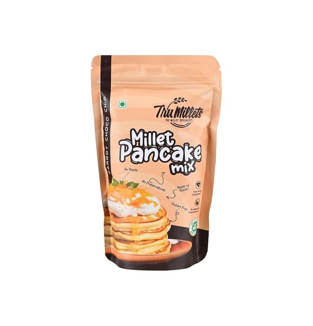 Trumillets Carrot Millet Pancake | Instant Breakfast Mix | 100% Vegetarian Eggless Healthy Breakfast for Kids & Adults | No Added Maida | No Refined Sugar |Gluten Free (Each 150 Gm Pack of 2)