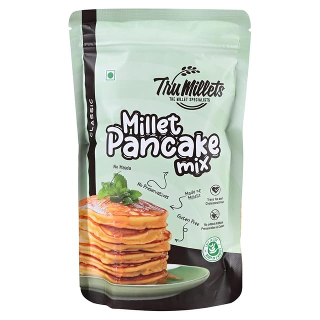 Trumillets Classic Millet Pancake | Instant Breakfast Mix | 100% Vegetarian Eggless Healthy Breakfast for Kids & Adults | No Added Maida | No Refined Sugar |Gluten Free (Each 150 Gm Pack of 2)