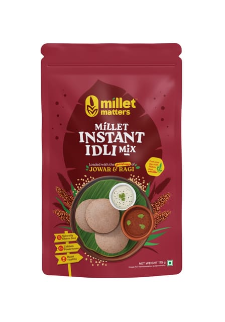 Millet Matters Instant Idli Mix – Jowar + Ragi | Calcium-Rich | No Added Minerals | Gluten-Free