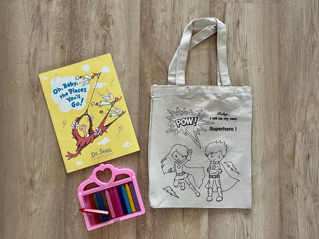 DIY Colouring Today I will be my own superhero Tote Bag