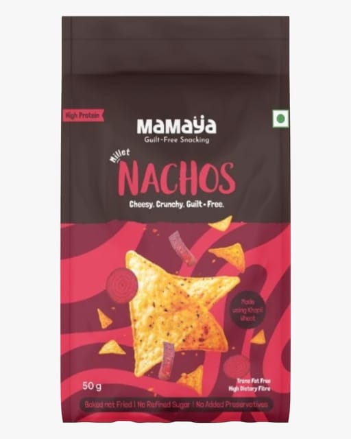 Baked Millet Beetroot Nachos