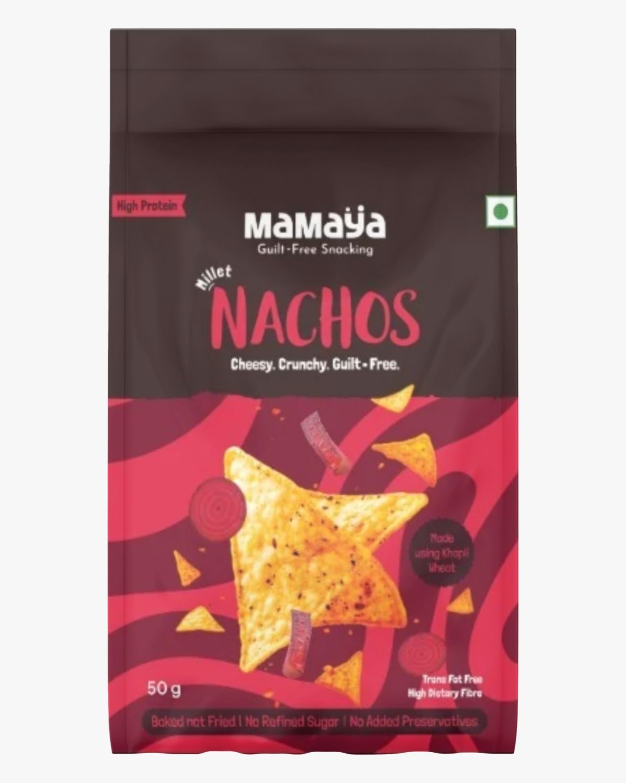 Baked Millet Beetroot Nachos