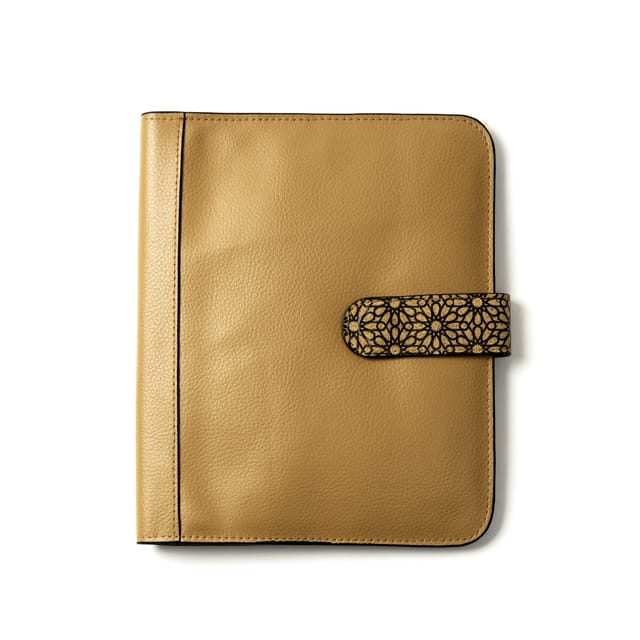 Green Hermitage Vegan Leather Diary Cover with Diary - Caramel