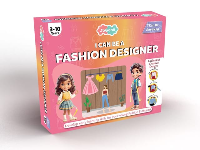 JoGenii I Can Be a Fashion Designer - Stamping Kit | Reusable Play | Unique Engaging Gift for Girls & Boys 3 to 12 Years