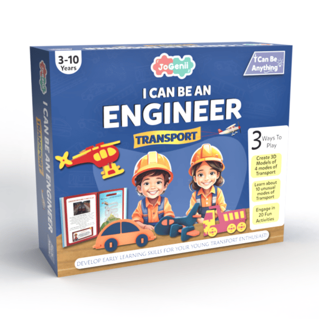 JoGenii I Can Be Transport Engineer 3D Puzzle Kit for Kids – Educational Miniature Models And , Knowledge Book | Unique Engaging Gift for 3 to 12 Year Old Girl & boy