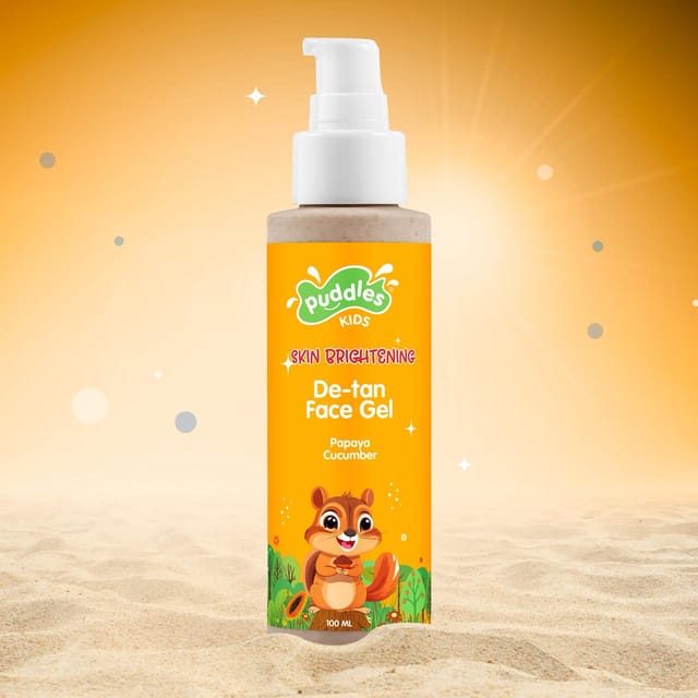Puddles Kids Gentle Lightweight Sun Tan Removal Gel- Chemical-Free Sun Tan Removal- 100 ML