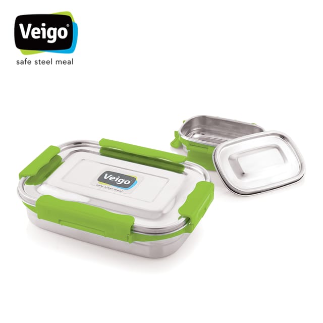 Veigo Maxosteel Jumbo Stainless Steel Lunch Box Set with Insulated Pouch