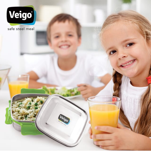 Veigo Medium MaxoSteel Stainless Steel Lunch Box