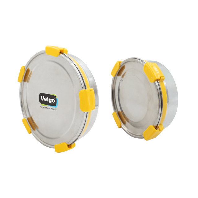 Veigo Maxosteel Round Storage Box- Set of 2