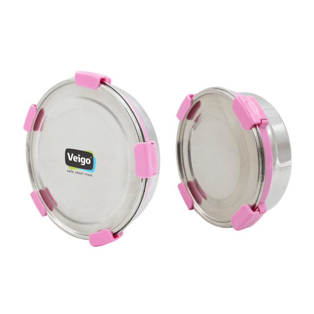 Veigo Maxosteel Round Storage Box- Set of 2
