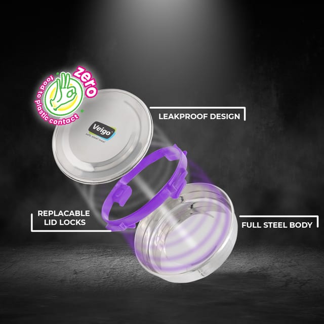 Veigo Maxosteel Round Storage Box- Set of 2