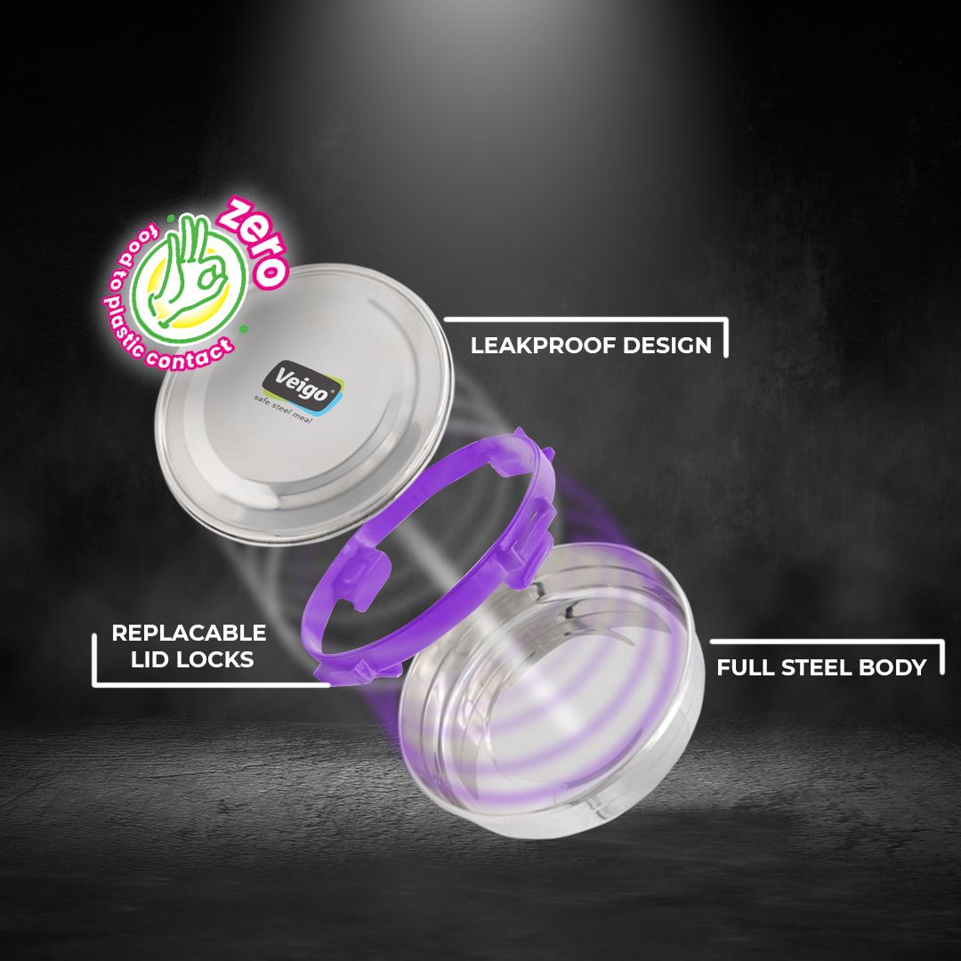 Veigo Maxosteel Round Storage Box- Set of 2