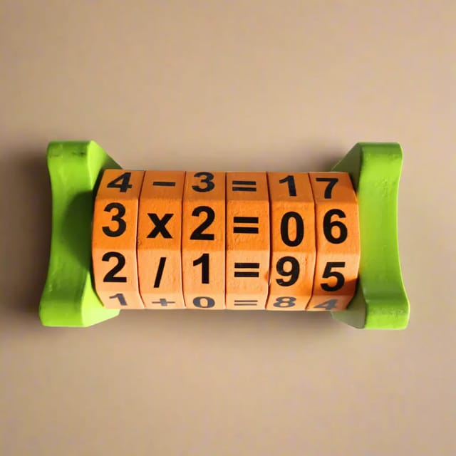 Wooden Math Wheel Toy